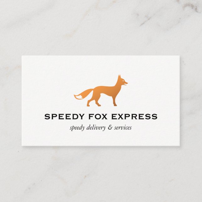 Tarjeta De Visita Icono de Fox (blanco y negro) (Anverso)