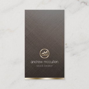 Tarjeta De Visita Icono de gráfico de acciones de oro de la Bolsa de