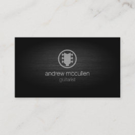 Tarjeta De Visita Ícono de guitarra guitarista cepillado músico Meta