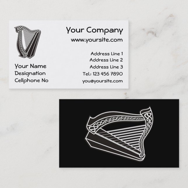 Tarjeta De Visita Icono de Harp (Anverso / Reverso)