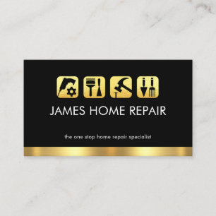 Tarjeta De Visita Icono de herramienta de reparación de hombre habil