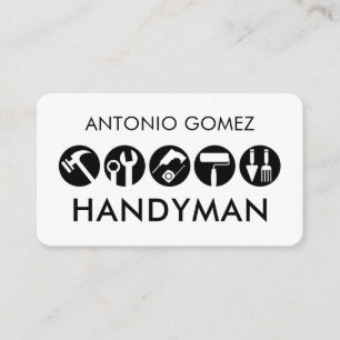 Tarjeta De Visita Icono de herramientas de hombre de mantenimiento m