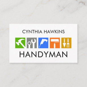Tarjeta De Visita Icono de herramientas de hombre habilidoso creativ