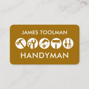 Tarjeta De Visita Icono de herramientas de hombre habilidoso creativ