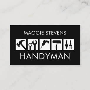 Tarjeta De Visita Icono de herramientas de hombre práctico creativo