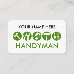Tarjeta De Visita Icono de herramientas de hombre práctico minimalis