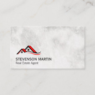 Tarjeta De Visita Icono de hogares   Executive Marble