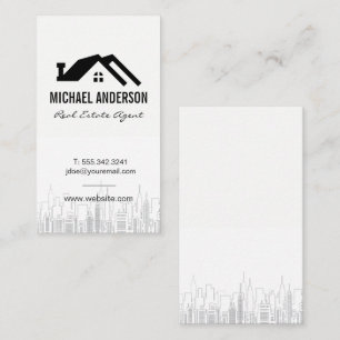 Tarjeta De Visita Icono de inicio   Skyline de la ciudad