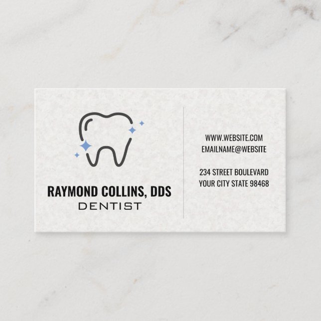 Tarjeta De Visita Icono de la muela | Dental (Anverso)