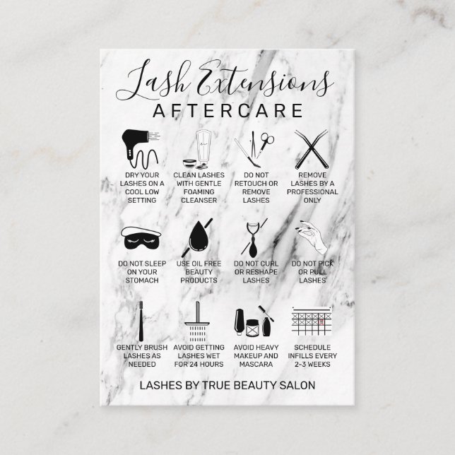 Tarjeta De Visita Icono de la posepilepsia de extensiones de pestaña (Anverso)