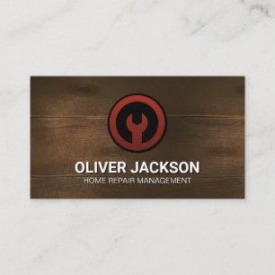 Tarjeta De Visita Icono de lavado   Fondo de madera