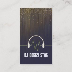 Tarjeta De Visita Icono de los auriculares de la música del