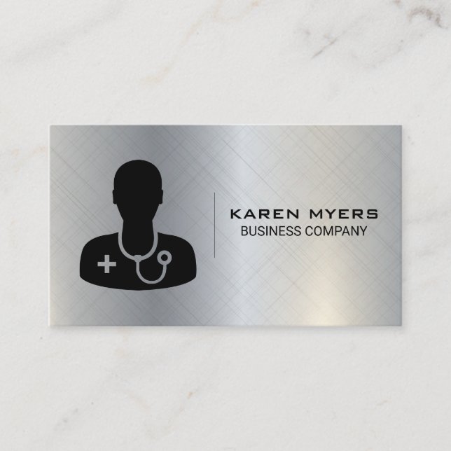 Tarjeta De Visita Icono de Médico médico (Anverso)