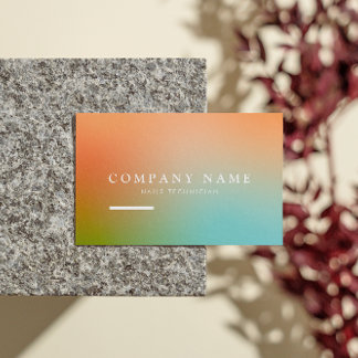 Tarjeta De Visita Icono de medio social estético de gradiente hologr