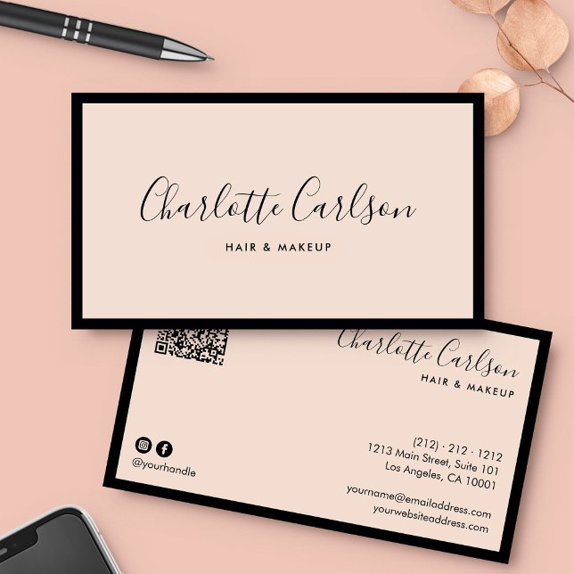 Tarjeta De Visita Icono de medios sociales Rubor Pink QR Code (Subido por el creador)