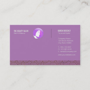 Tarjeta De Visita Icono de mujer hermosa