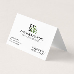 Tarjeta De Visita Icono de negocio de contabilidad