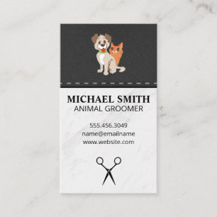 Tarjeta De Visita Icono de perro de Grooming Mascota de la piedra de