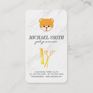Tarjeta De Visita Icono de perro de Grooming Mascota de la piedra de