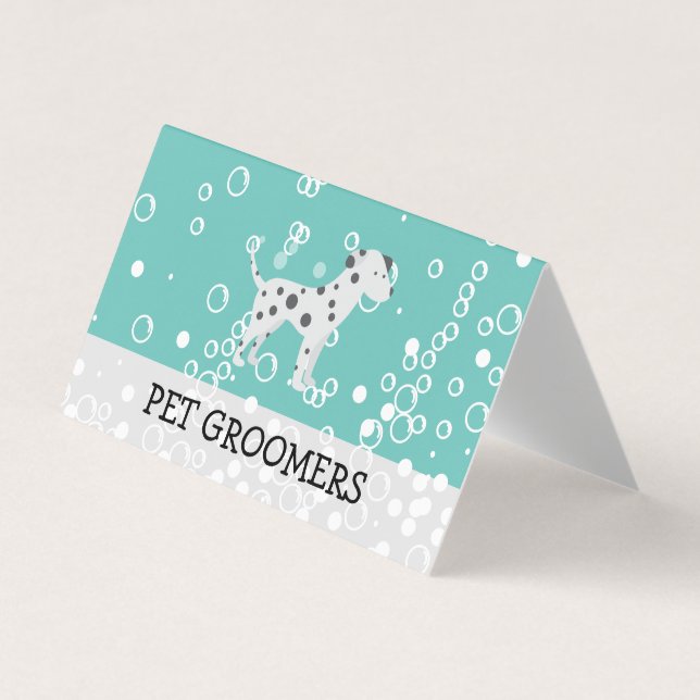 Tarjeta De Visita Icono de perro | Mascota Groomer | Servicios para  (Anverso)