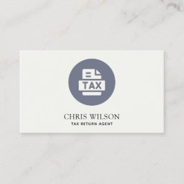 TARJETA DE VISITA ICONO DE PREPARACIÓN DE AGENTE DE RETORNO AZUL GRI