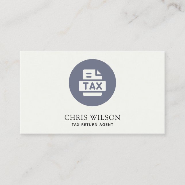 TARJETA DE VISITA ICONO DE PREPARACIÓN DE AGENTE DE RETORNO AZUL GRI (Anverso)