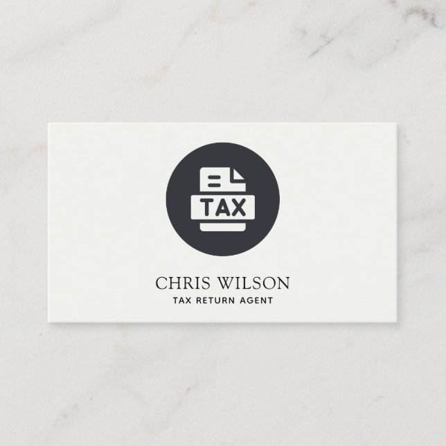 TARJETA DE VISITA ICONO DE PREPARACIÓN DE AGENTE DE RETORNO BLANCO N (Anverso)