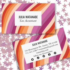 Tarjeta De Visita Icono de redes sociales de bandas minimalistas de 