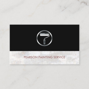 Tarjeta De Visita Icono de rodillo de pintura de pintor