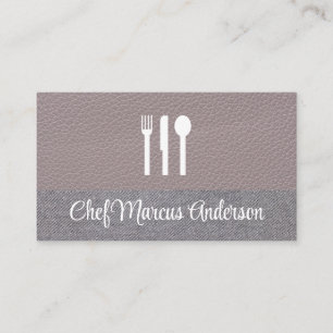 Tarjeta De Visita Icono de Silverware   Cuero   Ropa