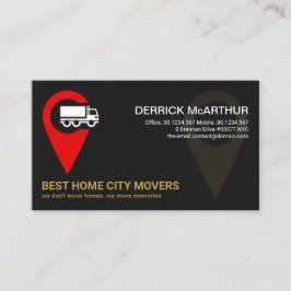Tarjeta De Visita Icono de ubicación creativa Movers logísticos del 