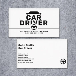 Tarjeta De Visita Icono de volante - Conductor de automóvil