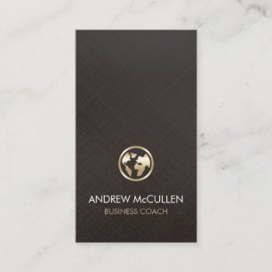 Tarjeta De Visita Icono del Glóbulo de oro Faux Faux para entrenador