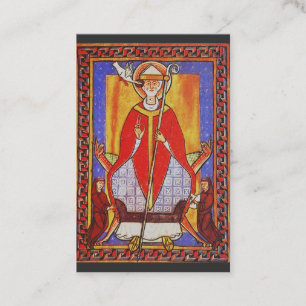 Tarjeta De Visita Icono medieval de San Gregorio Magno