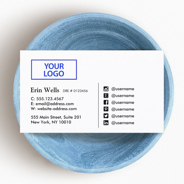 Tarjeta De Visita Icono profesional de medios sociales Añadir su log (Subido por el creador)