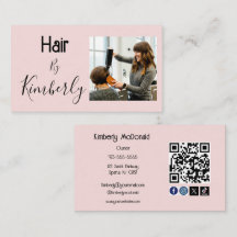Icono social de código QR de foto de cabello de es