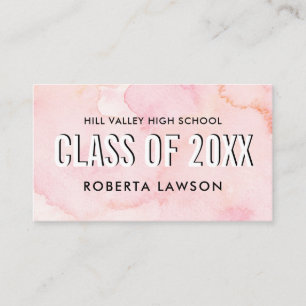 Tarjeta De Visita Ícono social de graduación de clase de acuarela ro