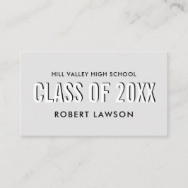 Tarjeta De Visita Icono social de graduación de clase de gris Sivler