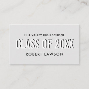 Tarjeta De Visita Icono social de graduación de clase de gris Sivler