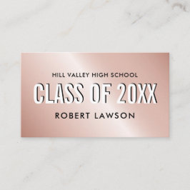 Tarjeta De Visita Icono social de graduación de clase metálica de co