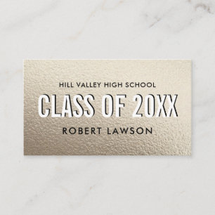 Tarjeta De Visita Icono social de graduación de clase metálico plate