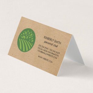 Tarjeta De Visita Icono verde natural