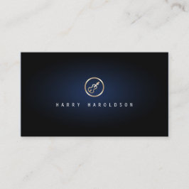 Tarjeta De Visita Icono violinista elegante del violín de oro Icono 