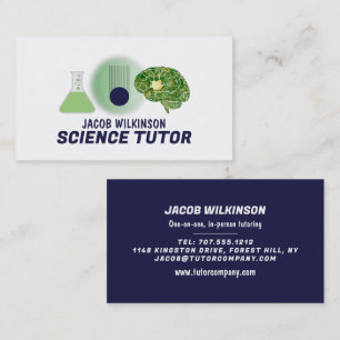 Tarjeta De Visita Iconos científicos, profesor de ciencias, profesor