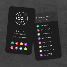 Tarjeta De Visita Iconos coloridos | Logotipo moderno de los medios 