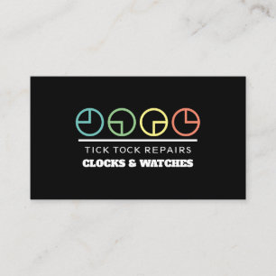Tarjeta De Visita Iconos de cara de reloj, Horólogo