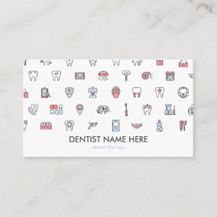 Tarjeta De Visita Iconos de clínica dental dentista dientes