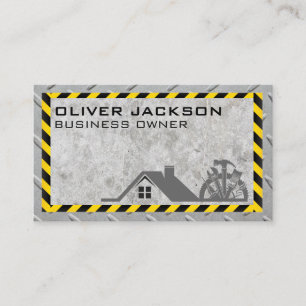 Tarjeta De Visita Iconos de Construcción   Hormigón y Acero 