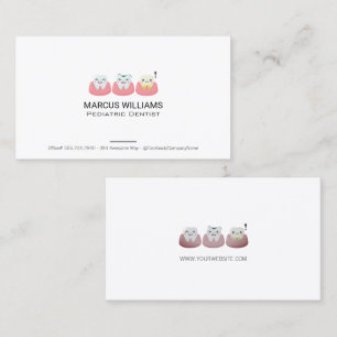 Tarjeta De Visita Iconos de gomas de dientes cortos