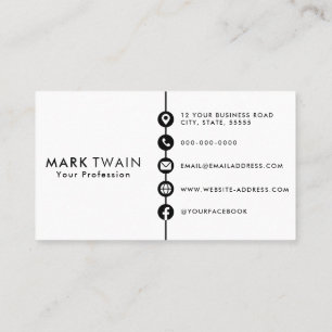 Tarjeta De Visita Iconos de logotipo profesional Minimalista elegant